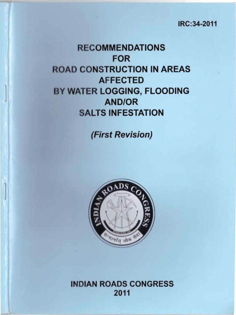Irc 34-2011 Recommendations For Road Construction in Areas Affected by ...