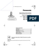 Panasonic KX-TGA110EX Manual