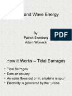 Tidal and Wave Energy: By: Patrick Blomberg Adam Womack