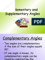 Complementary and Supplementary Angles