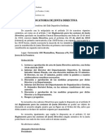 Convocatoria Junta Directiva 23-04-2010