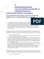 An Organizational Psychologist Would Like To Determine Whether There Is A Relationship Between Managers