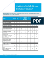 AirWatch Device Features Summary v8 - 1