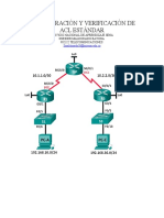 Configuración y Verificación de Acl Estándar