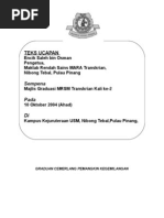 Download TEKS UCAPAN  - PENGETUA SEMPENA MAJLIS GRADUASI T5 2004 by sszma  SN3029027 doc pdf