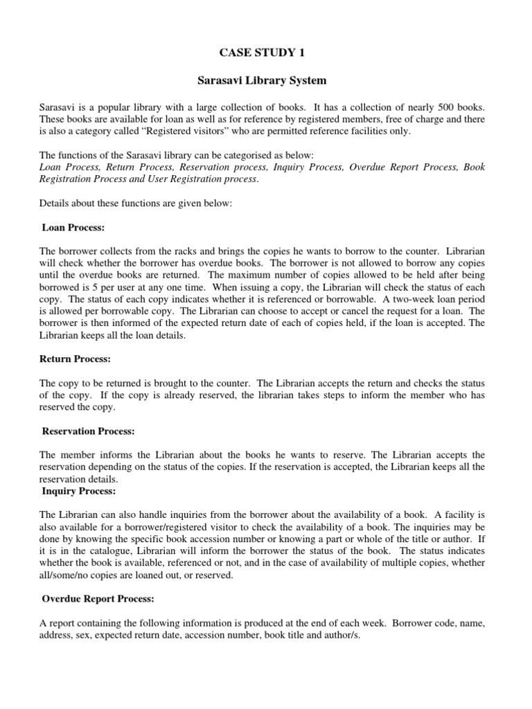 Library System Analysis Guide | PDF | Librarian | Books
