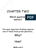 Chapter Two: Which Questions Matter?