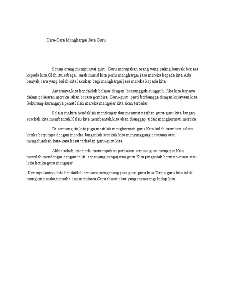 Cara Menghargai Guru Pdf