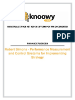 Implementing Strategy with Performance Measurement Systems