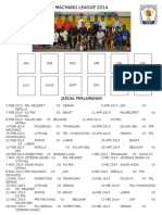 Machang League 2014: Jadual Perlawanan