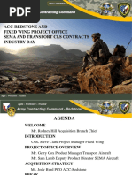 ACC-Redstone and Fixed Wing Project Office SEMA and Transport CLS Contracts Industry Day Briefing