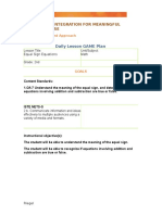 Technology Integration For Meaningful Classroom Use: Daily Lesson GAME Plan