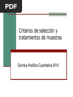 Criterios de Seleccion y Tratamientos de Muestras