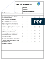 Career Fair Survey Form