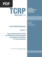  Flange Climb Derailment Criteria and Wheel:Rail Profile Management and Maintenance Guidelines for Transit Operations