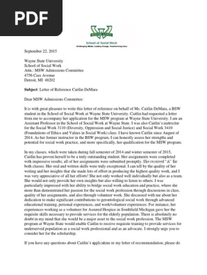 letter of reference  demara 