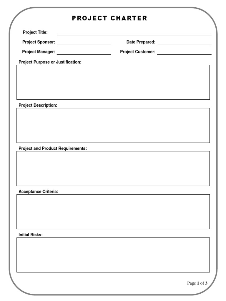 Project Charter Template Overview | PDF