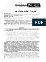 The Order of The Solar Temple Profile by Marty Butz
