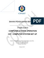 Bahan Pengajaran Bertulis: Computer System Operation C01: Computer System Set Up