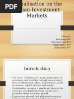 The Impact of Globalisation on the Indian Investment