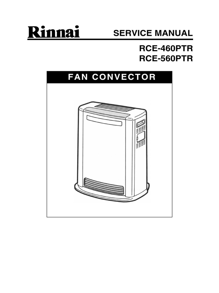Rinnai 560PTR Heater User Manual Thermocouple Vacuum Tube