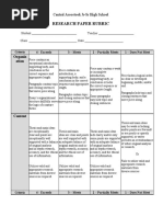 Research Paper Rubric