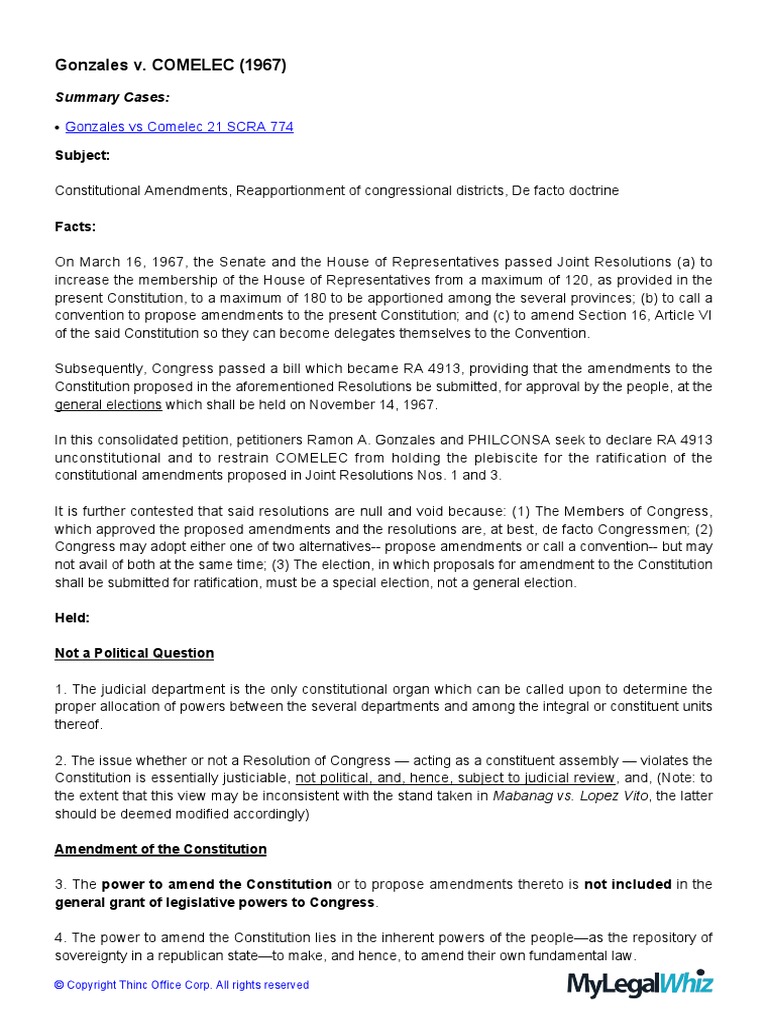 Case 2 gonzales vs comelec 21 scra 774 1968 summary pdf