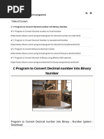 Decimal Number To Binary Number Conversion