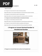 Decimal Number to Hexadecimal Number