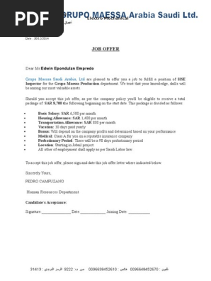 JOB OFFER LETTER Edwin Epondulan Empredo - Rev 1
