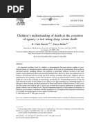Childrens Understanding of Death as the Cessation of Agency