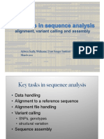 Key Tasks in Sequence Analysis - Alignment-Variant Call-Assembly