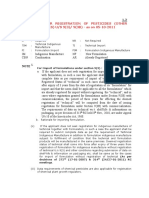 Guidelines For Registration of Pesticides (Other THAN HERBICIDES) U/S 9 (3) / 9 (3B) - As On 05-10-2011