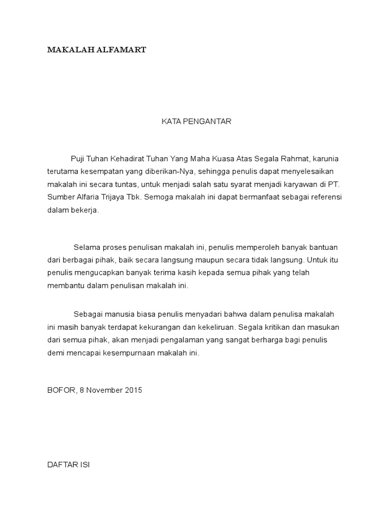 Makalah Alfamart Doc