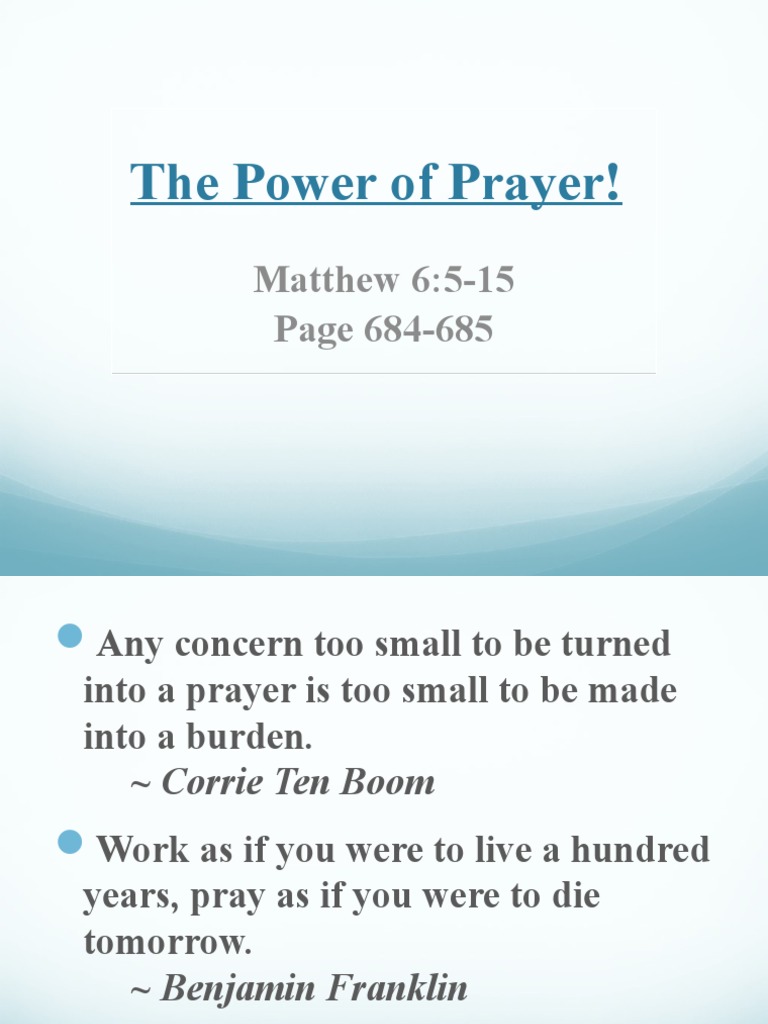 The Importance of Prayer in Faith | PDF | Philosophy | Religion ...