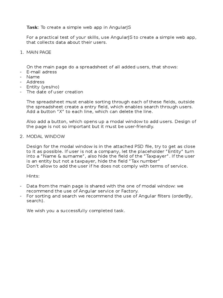 Creativio Frontend Task | PDF