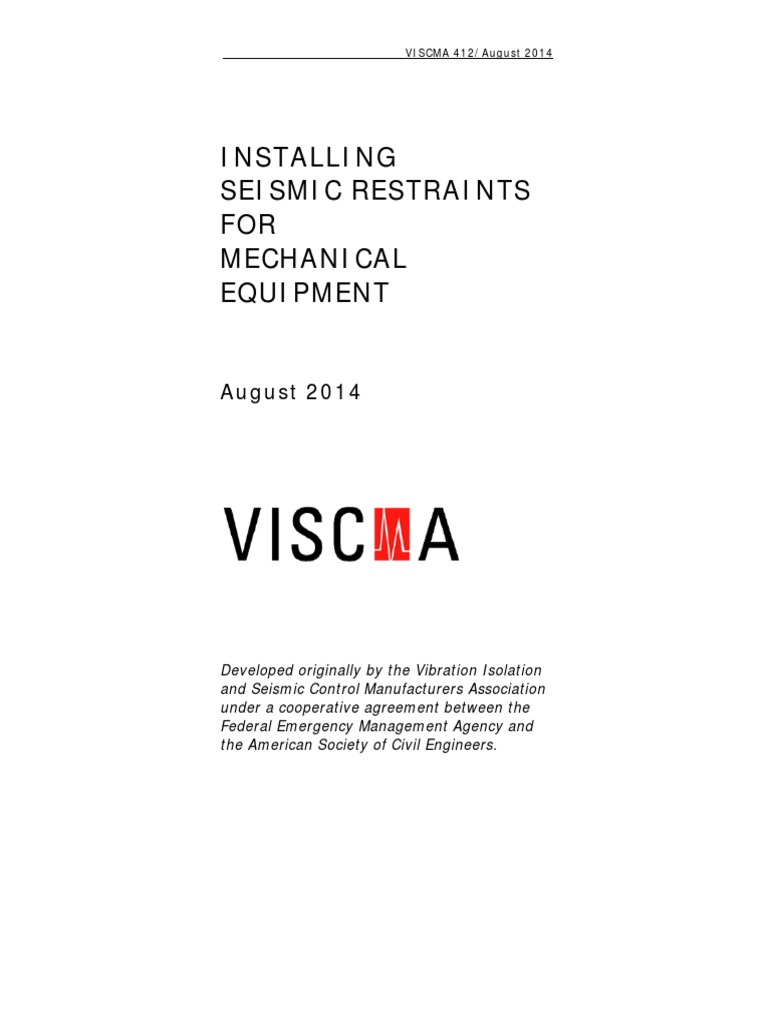 Installing Seismic Restraints For Mechanical Equipment | PDF | Heat ...