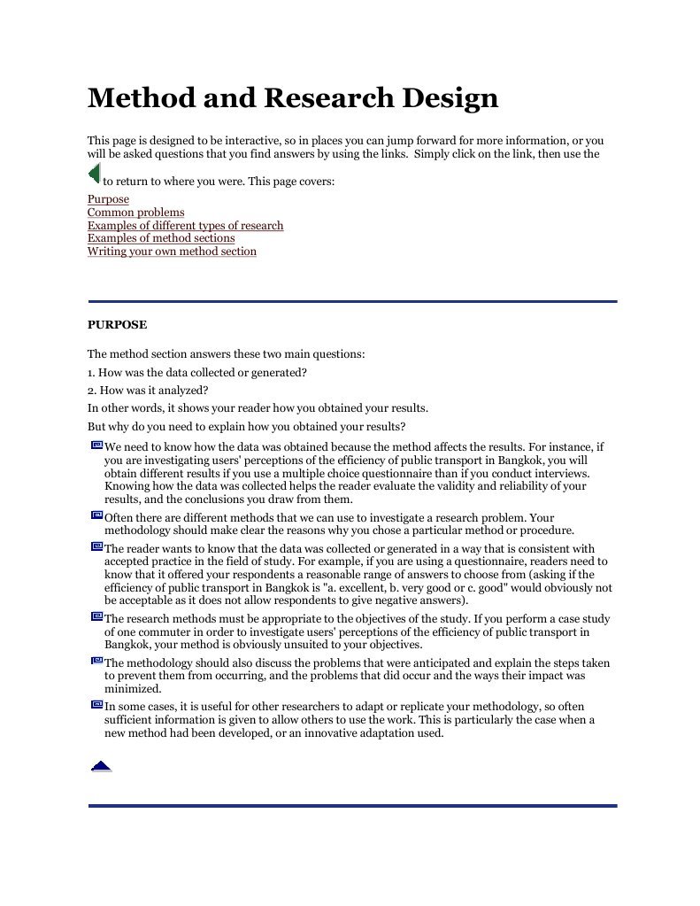 Purpose Common Problems Examples of Different Types of Research ...