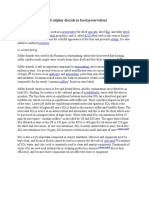 Use of Sulphur Dioxide in Food Preservations