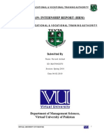 Human Resource Management Internship Report Virtual University of Pakistan