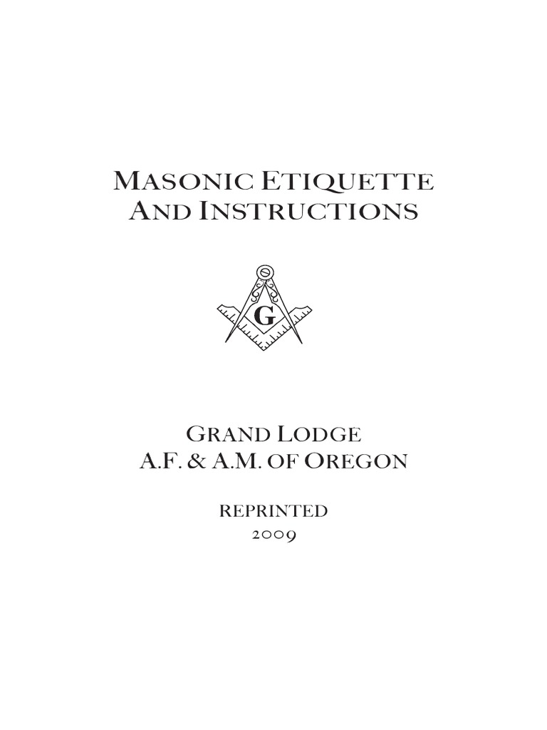 207 - Masonic Ettiquette | Masonic Lodge | Freemasonry