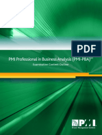 PMI Professional in Business Analysis (PMI-PBA) Examination Content Outline