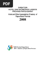 Download Direktori Hotel Dan Akomodasi Lainnya Prov Papua Barat 2008 by Badan Pusat Statistik Provinsi Papua Barat SN30318802 doc pdf