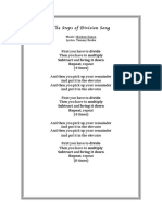 The Steps of Division Song: Subtract and Bring It Down Repeat, Repeat