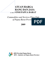 Satuan Harga Barang Dan Jasa Prov. Papua Barat 2009