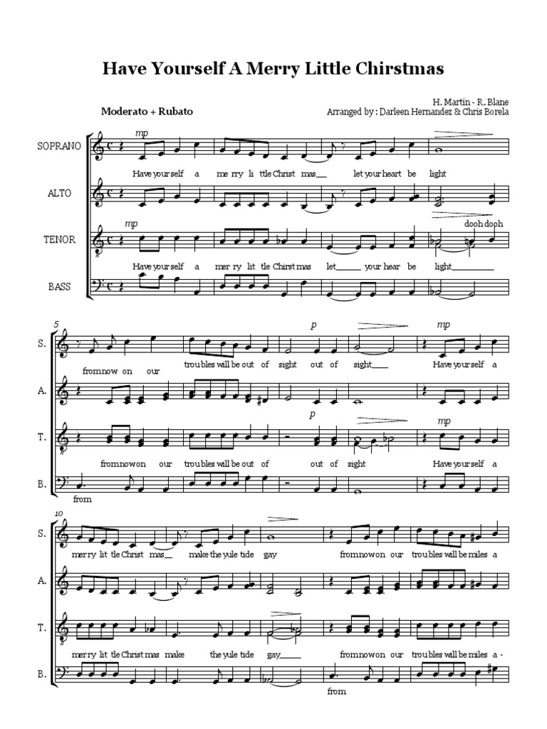 Have Yourself a Merry Little Christmas - SATB | Winter Holidays | Music