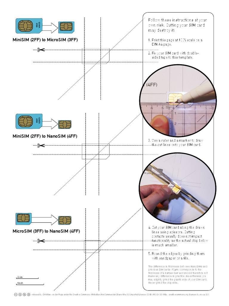 DIY SIM Card Cutting Guide | PDF