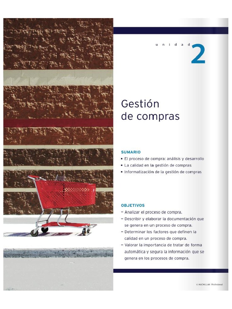 MacMillan Gestión Logística y Comercial Tema 2 Gestión de Compras | PDF
