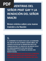 Las mentiras del señor Prat Gay