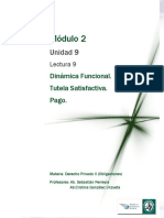 Lectura 9 - Dinámica Funcional. Tutela Satisfactiva. Pago